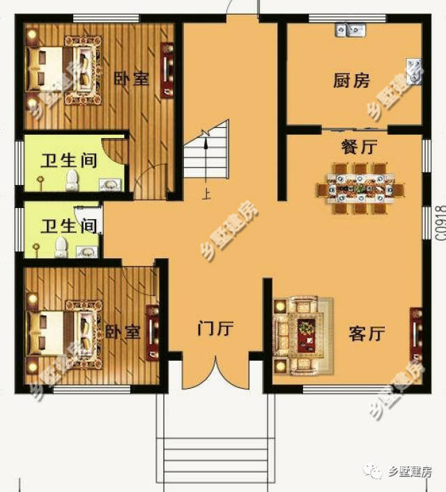 93米; 建筑层数:3层; 参考造价:27万左右; 农村自建房三 占地尺寸:12.