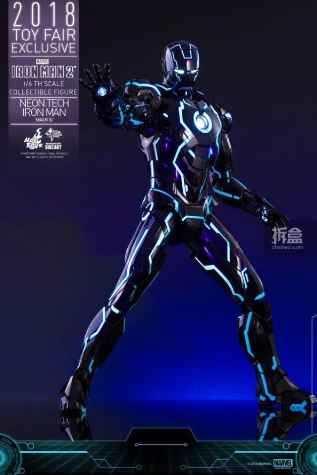 hottoys 漫威《钢铁侠2》钢铁侠 mark iv (创战光速蓝