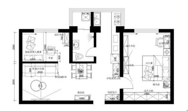 宝鸡装修效果展示:72㎡两室一厅 儿童玩耍空间足