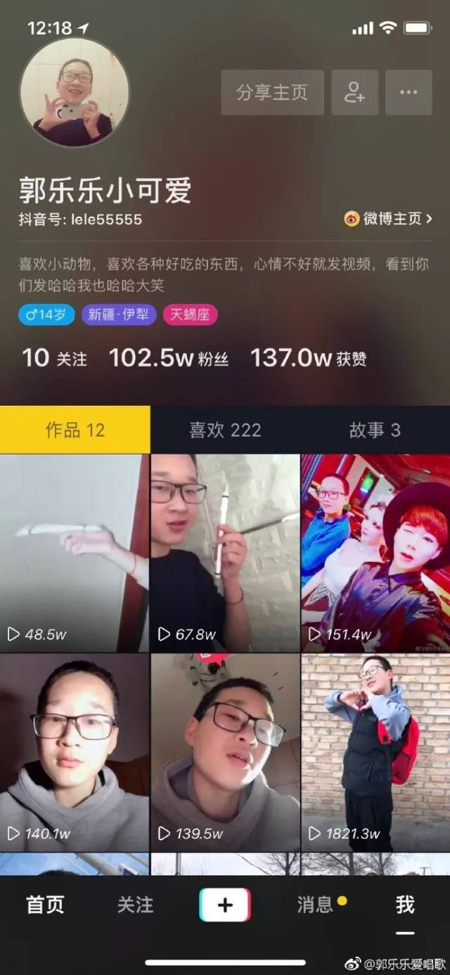 至此,郭乐乐的网红追梦之旅暂时告一段落……他近日在微博里自嘲是
