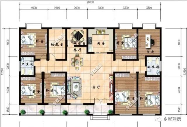 结构类型:砖混结构 建筑层数:1层 内部平面图