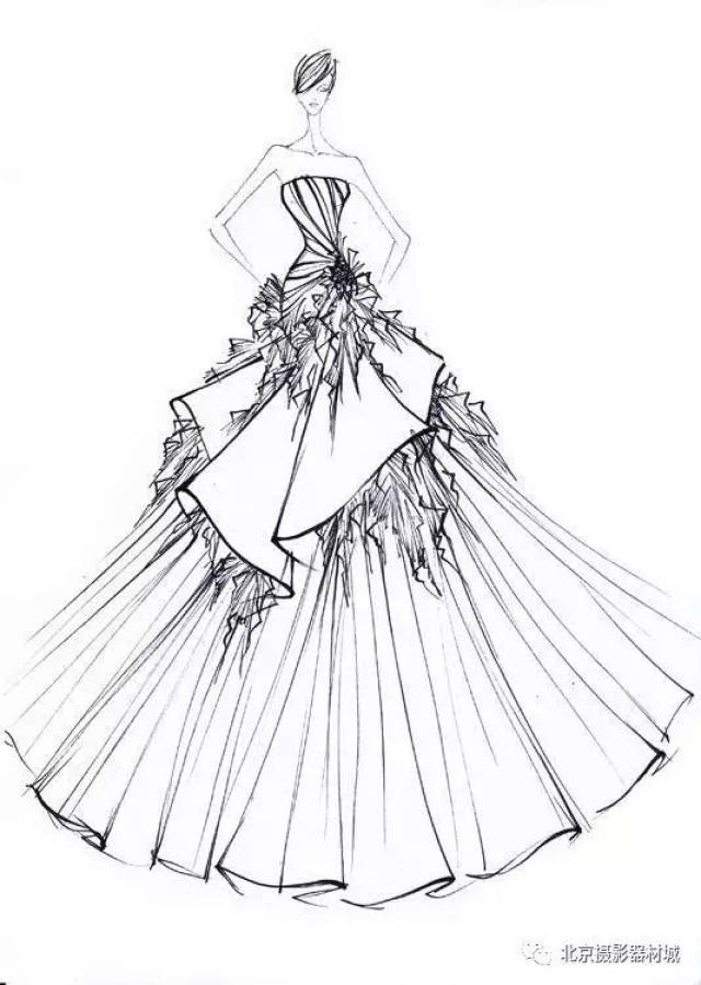 艾莎简笔画_冰雪奇缘艾莎公主裙_幼儿简笔画图片大全-圈子花园图片