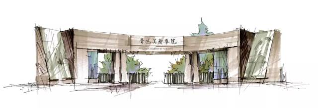 (作品局部展示 作品长卷部分中分别展示了鲁迅美术学院沈阳校区的