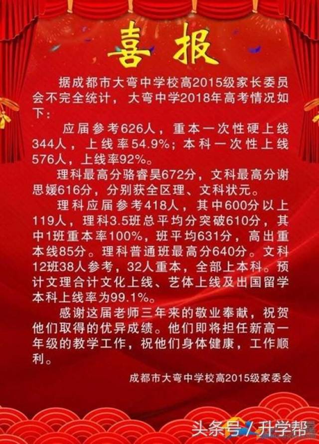 成都中考必读i2018年成都各高中学校