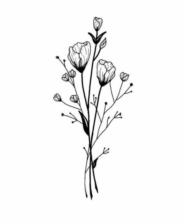 一朵花素材手绘