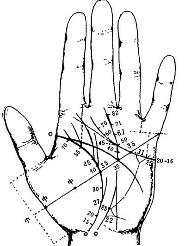 手相流年简易坐标法