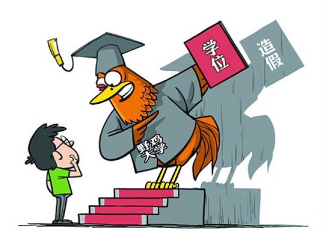 家法律漏洞，滥发文凭，野鸡大学所涉及的欺骗既有假学校，也有假学历。每年高考前后，总会曝出虚假大学欺诈