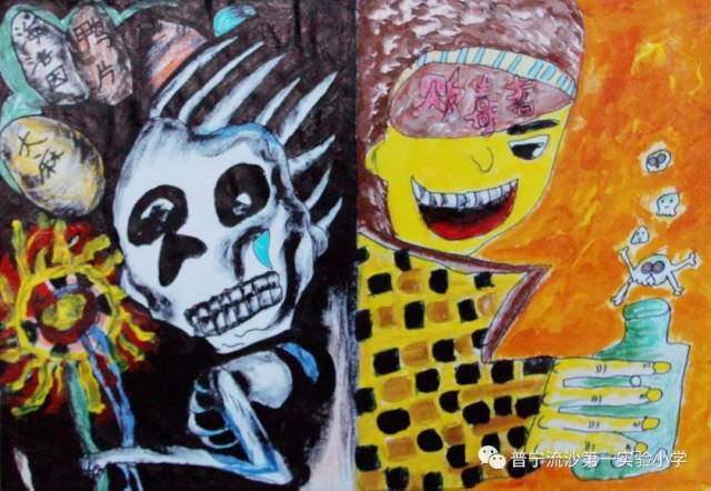 禁毒创意绘画大赛优秀作品展_手机搜狐网
