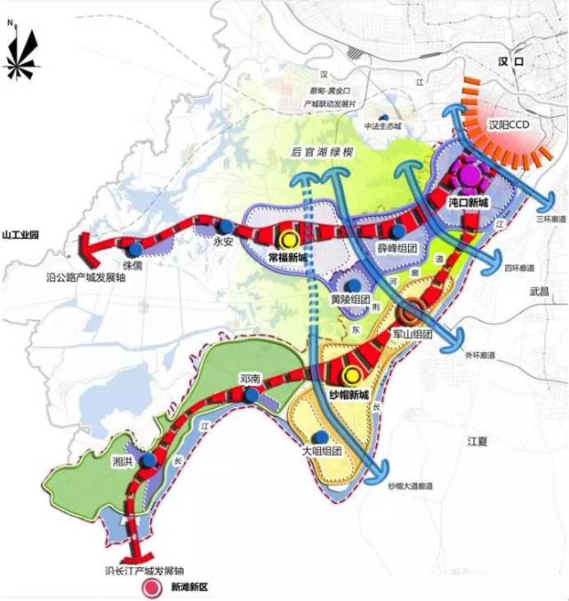 武汉经济技术开发区空间结构