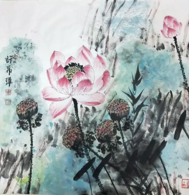 《雅芳》斗方68x68cm