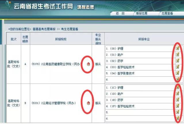 填报云南经济管理学院和云南医药健康职业学院高考志愿指导