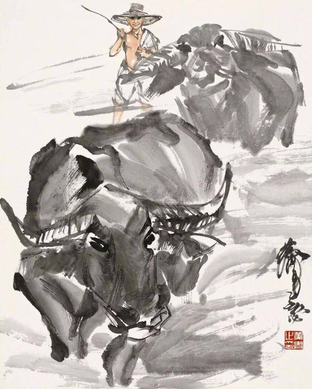 黄胄画的老黄牛,是真牛啊!