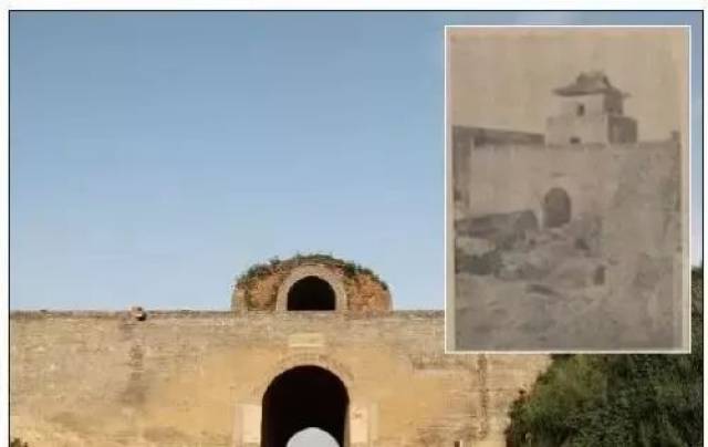 图中老照片为1934年时汉函谷关原貌.