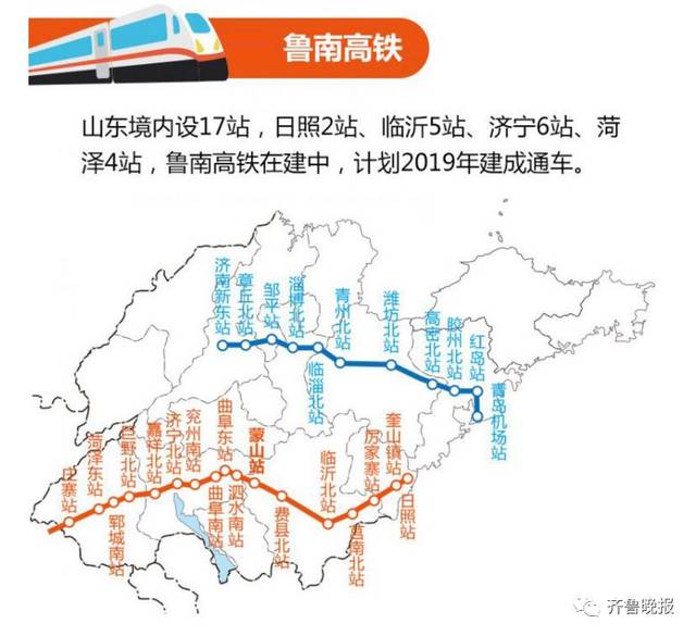 青连铁路日照西站接轨,向西经临沂,曲阜,济宁, 菏泽 ,与郑徐客运专线