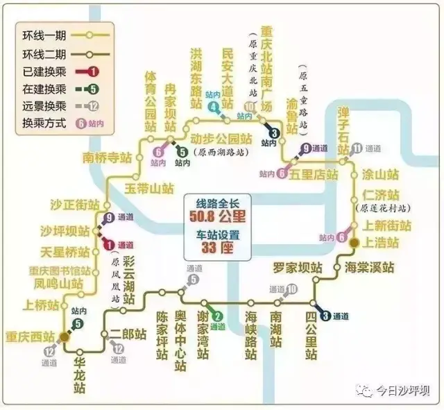 轨道环线沙坪坝段7个站体工程已全部完工!今年底,这些站点将投用!