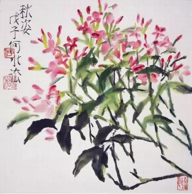 当代著名画家何水法花鸟画欣赏