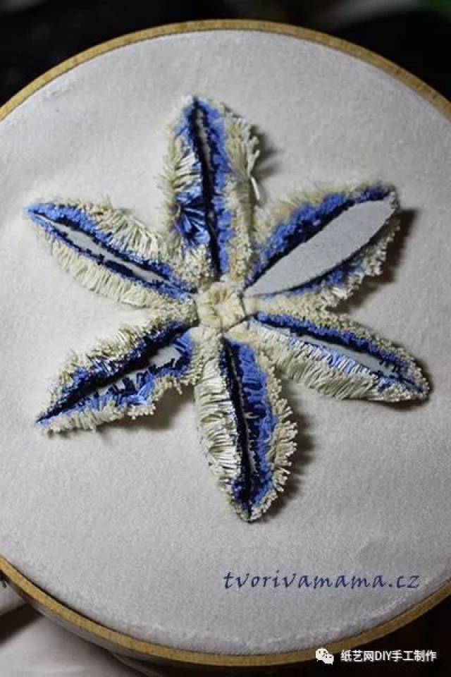 渐变色花瓣立体刺绣图解教程