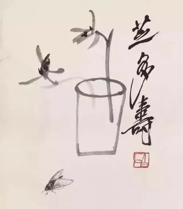 晚年的齐白石日趋简化的画风,是日益强化了"不似之似"的造型,也日益