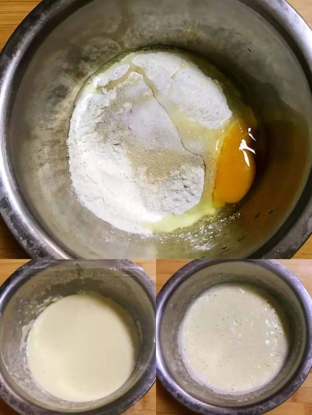 简单快速的早餐饼,手不沾面,筷子一搅,做法