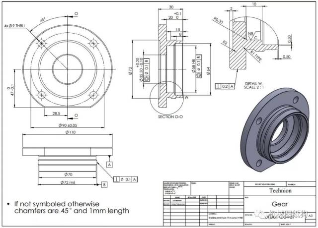 【差减变速器】参数详尽的减速齿轮箱图纸 solidworks