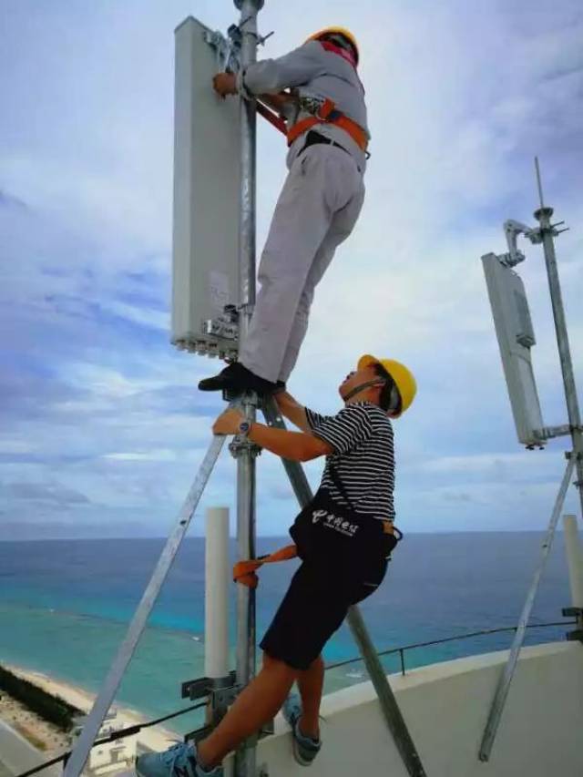 中国电信南沙七岛礁4g基站光传输接入全面完工