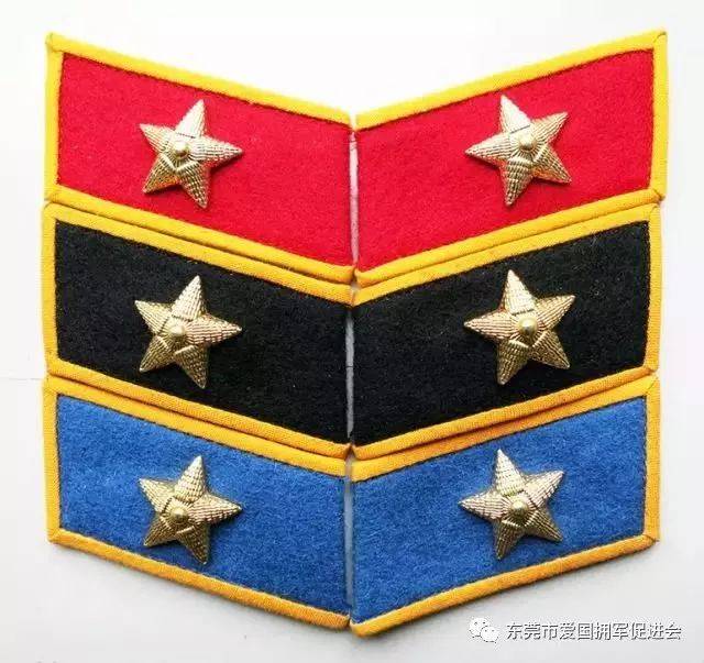 佩戴85式领章的陆军战士 未实行的87式领章 1984年1月,中央军委在批准