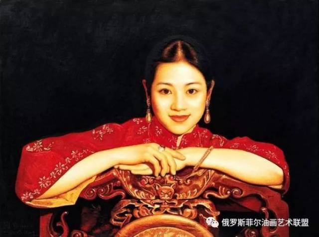 中国当代著名油画家姜国芳清代皇宫人物油画作品欣赏