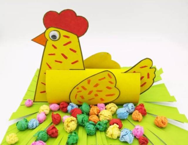 【创意手工】震惊了!最美的母鸡孵小鸡手工，献给亲爱的小朋友