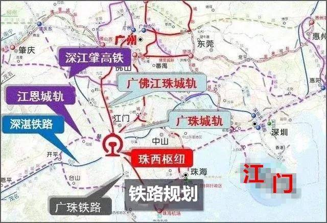 江肇高铁全长约117公里 起自深茂铁路 江门站 设大泽,鹤山西,回龙,沙