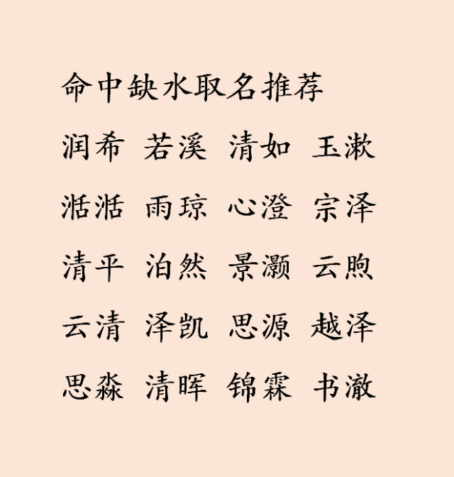 五行缺水如何取名?2018年命中缺水的孩子取名参考