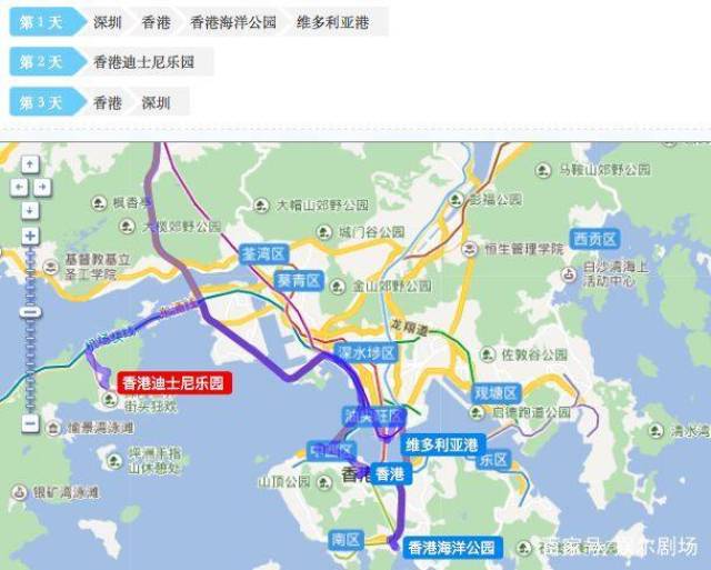 线路特色 香港海洋公园,维多利亚港,香港迪士尼乐园