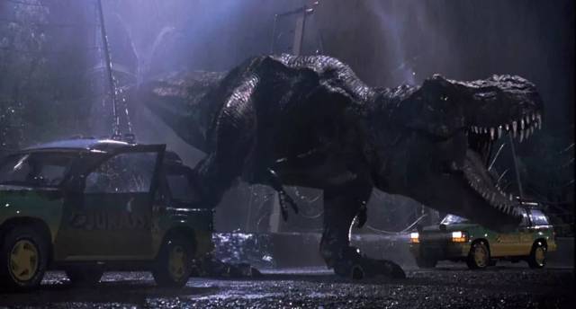 电影《侏罗纪公园1》中的恐龙形象剧照
