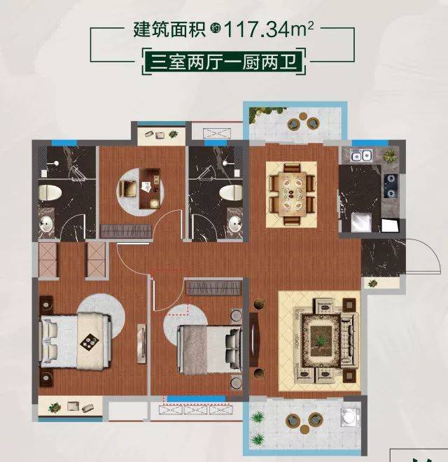 户型图示例 新力·武汉金沙湾
