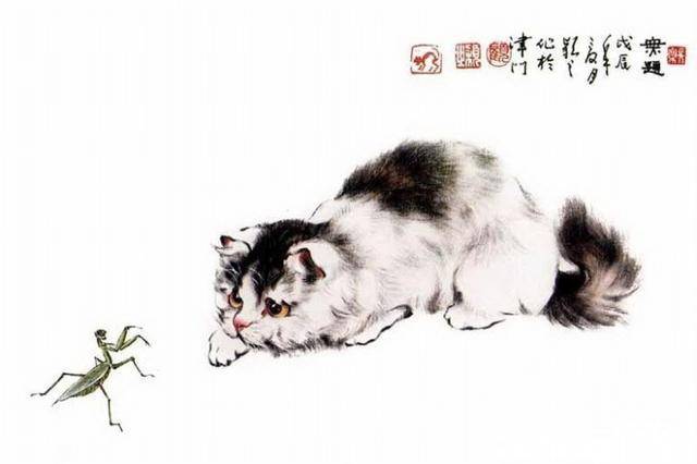 国内画猫的专家顾颖之作品!