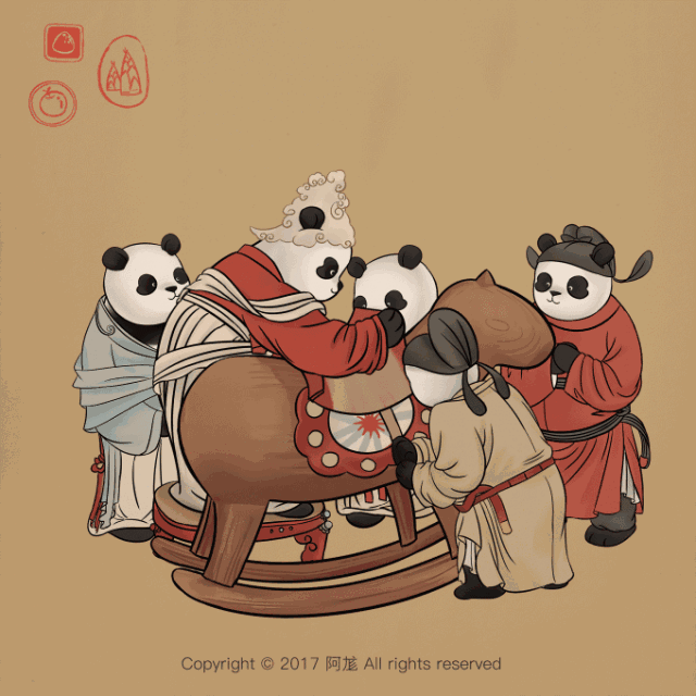 如果把熊猫放到中国名画里,你还能认得出来吗?