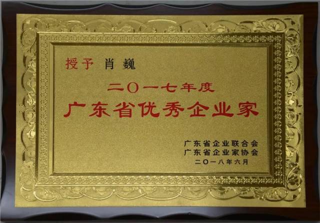 珠江钢琴集团副董事长,总经理肖巍荣获"2017广东省优秀企业家"称号