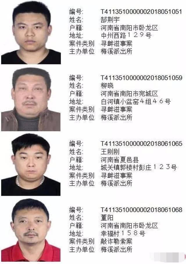 110 附:办案单位 涉恶逃犯名单 南阳市公安局 2018年7月3日 1号通缉令