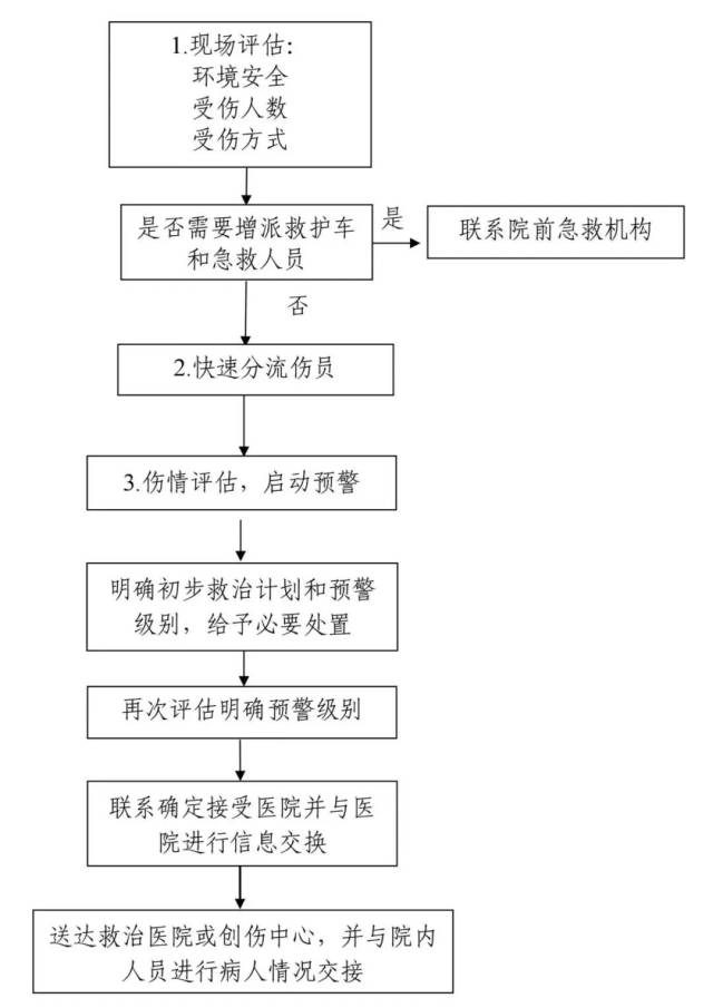 创伤患者院前急救流程图示