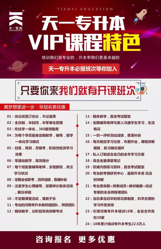 【重磅】2018年度天一专升本高分学员征集活