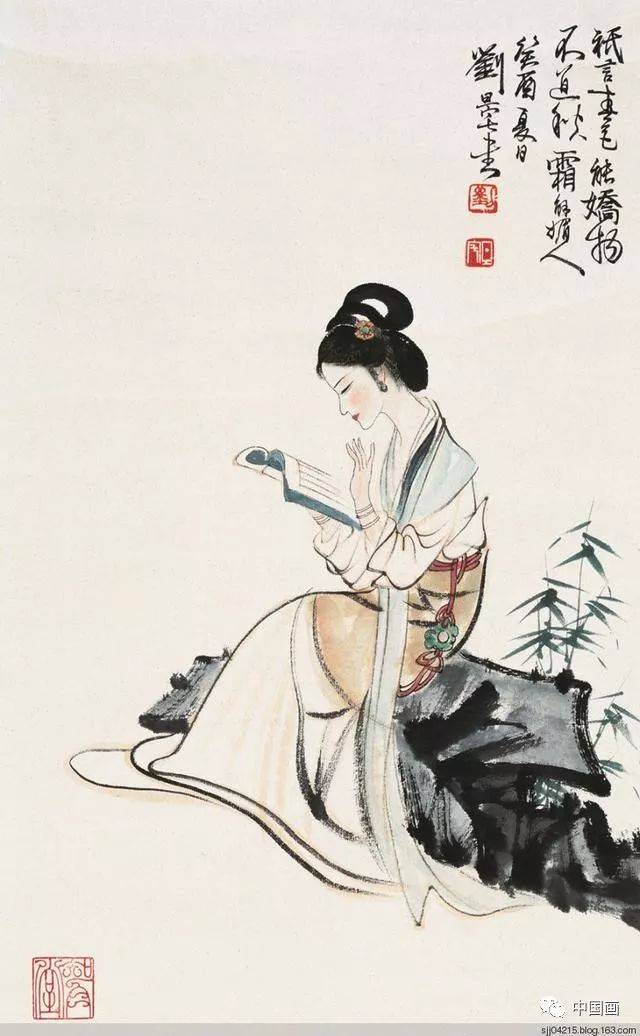 海派画家刘旦宅画作欣赏:美女图造型清俊,情思横逸!令人品味!