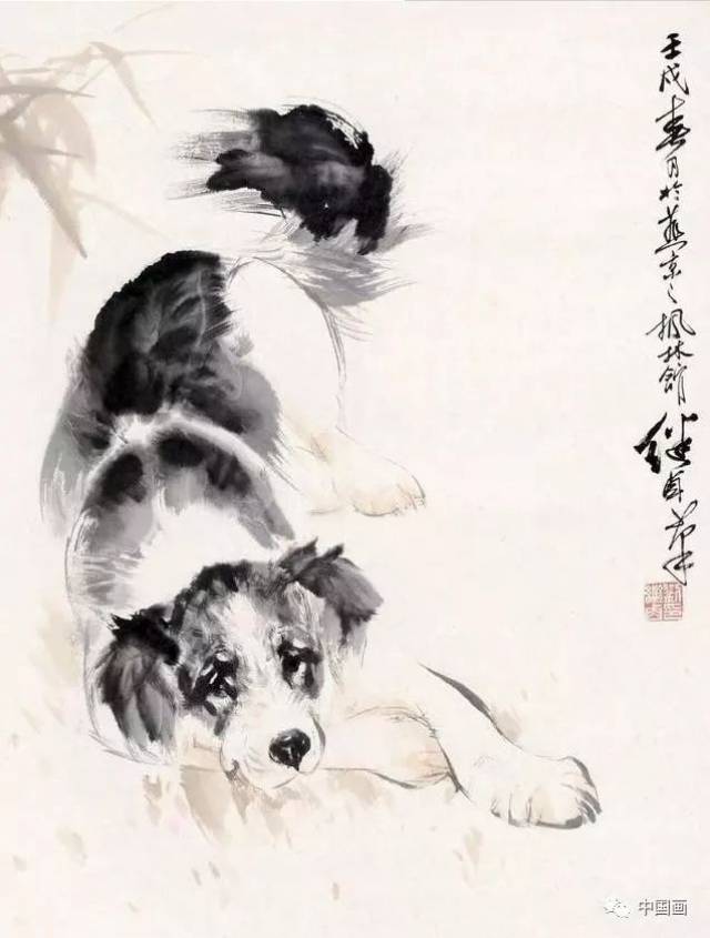 当代六大名画家画犬作品欣赏!神形俱备!个个是经典!