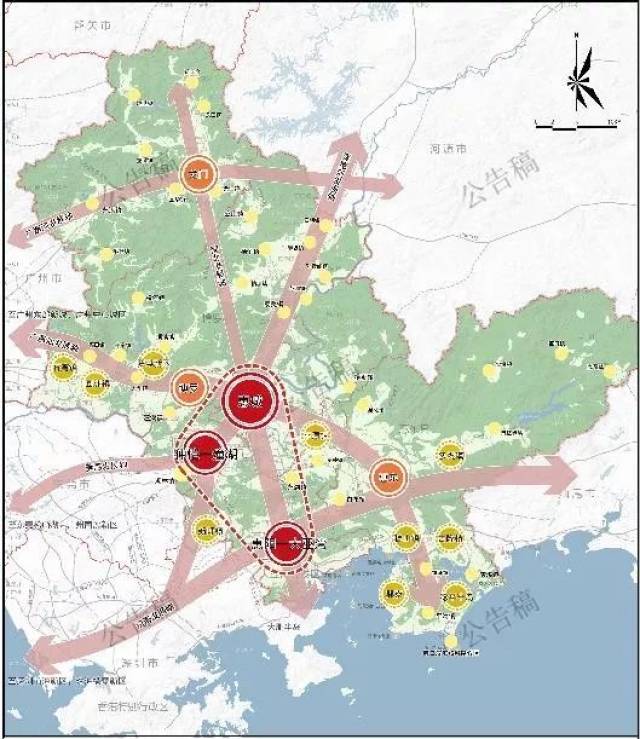 市域城镇体系空间结构规划图