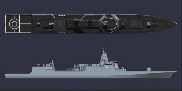 中国海军055万吨大驱下饺子后,更期待这一型科幻战舰将诞生