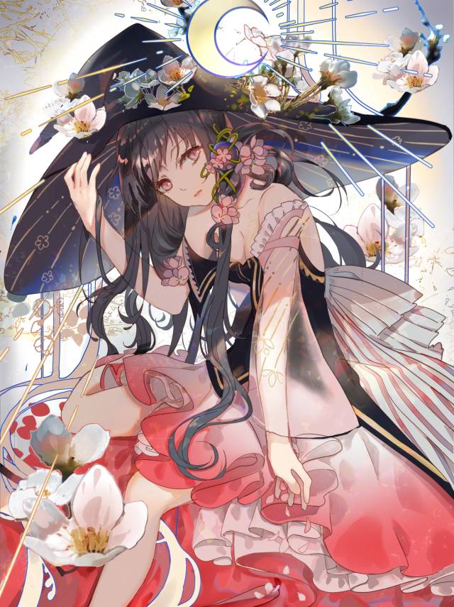 动漫美图丨魔法师加萌少女简直就是完美,戴魔法帽的少女特辑