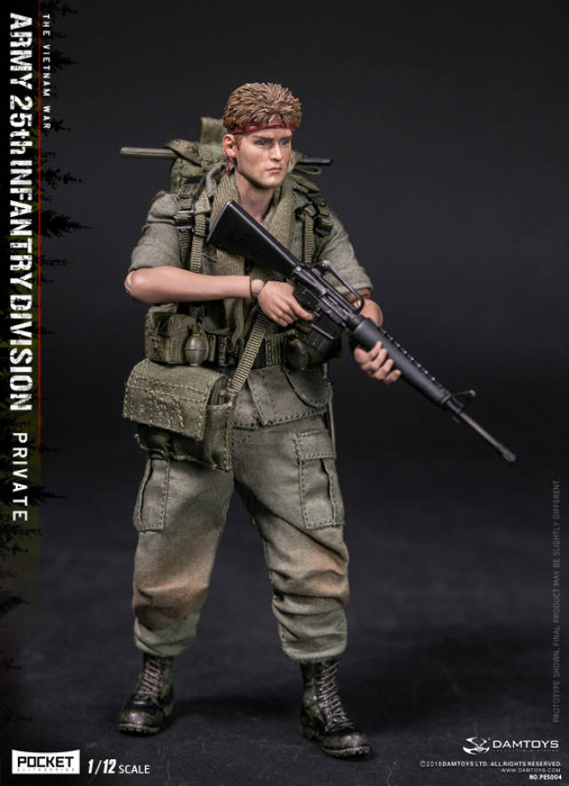 damtoys 1/12 口袋精英系列 – 美国陆军25步兵师 新兵