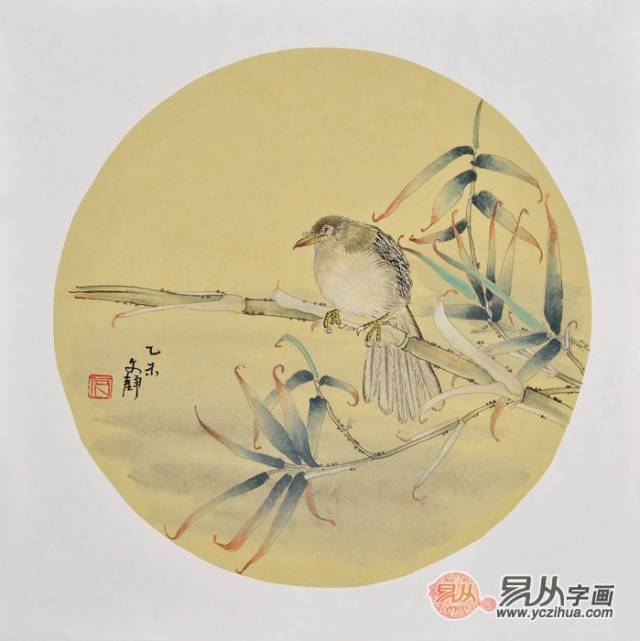 何文铮工笔花鸟画荷花图作品《清气图》