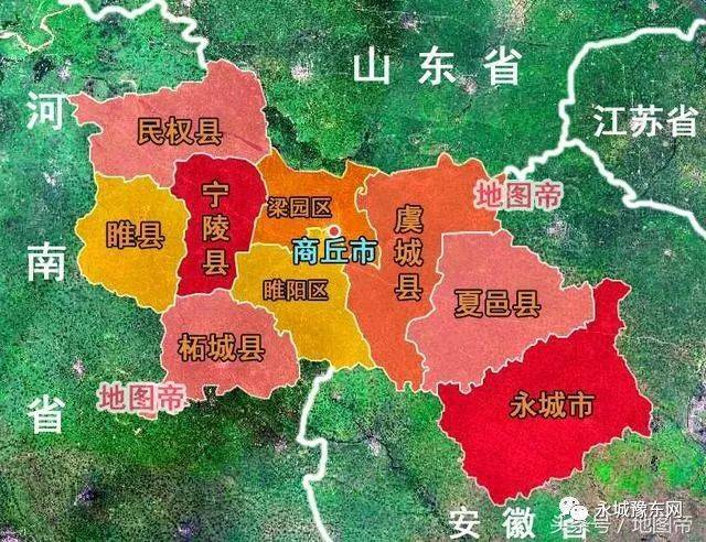 在地图上看,永城被安徽省三面包围,为何却属于河南?