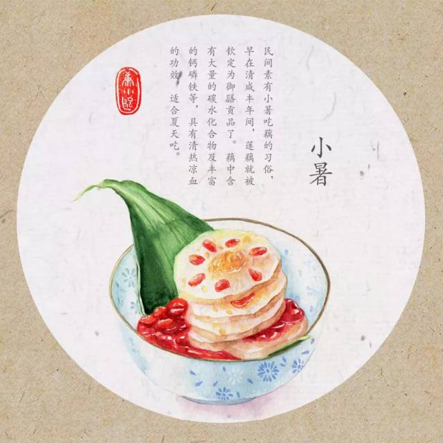 小暑| 3分钟,教你学画一幅酸酸甜甜的桂花山楂藕!