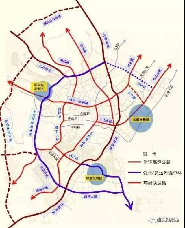 它在206国道就可以直接上牛田洋快速,走汕昆高速,从324国道出去,不再