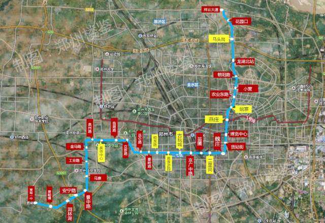 5号线是郑州地铁线路网规划中唯一的一条环形地铁线路,沿黄河路,商务